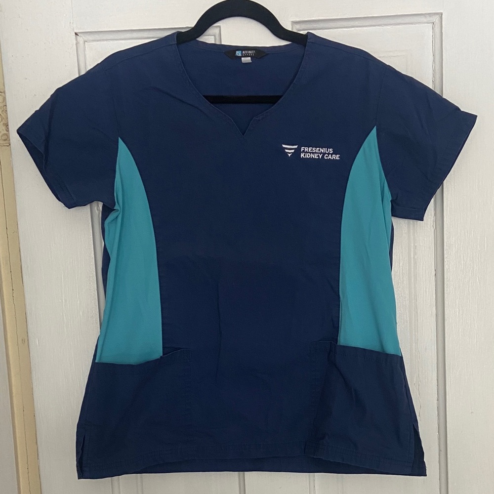 Women's Blue Scrub Top